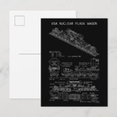 PTW USA 核廃棄物コンテナ貨車 "設計図" ポストカード (正面/裏面)
