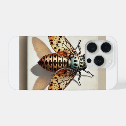 Ptycholoma dorsal view 310824IREF215 - Watercolor iPhoneケース (裏面横)