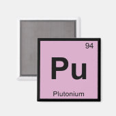 Pu - プルトニウム 化学 周期表 シンボル マグネット (正面/裏面)