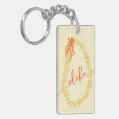 Puakenikeniのアロハ水彩画Keychain キーホルダー (正面左)