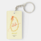 Puakenikeniのアロハ水彩画Keychain キーホルダー (裏面)