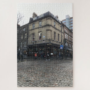Pub on Cobblestone通り、Soho、ロンドンUK ジグソーパズル