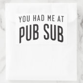Pub Sub Deli Sub Sandwich Loversで私を食べた 長方形シール (バッグ)