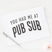 Pub Sub Deli Sub Sandwich Loversで私を食べた 長方形シール (封筒)