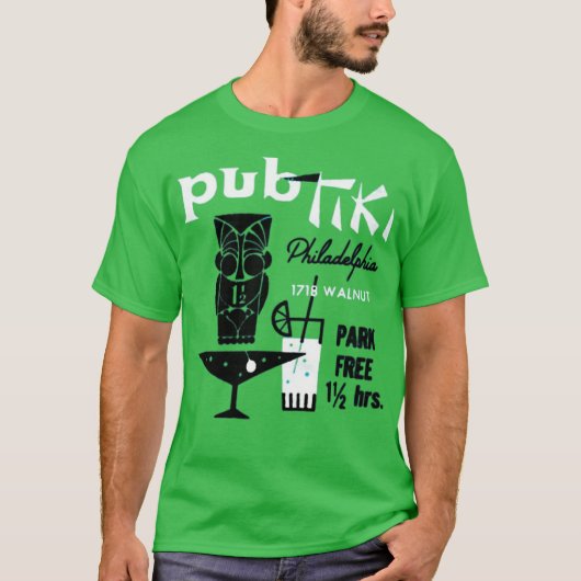 Pub Tiki - Philadelphia, PA - Vintage Tiki Bar Tシャツ (正面)