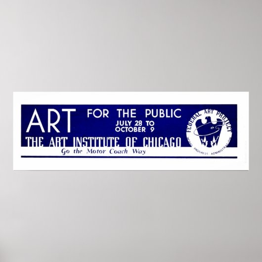 Public Art Chicago展 – WPAヴィンテージポスター ポスター (正面)