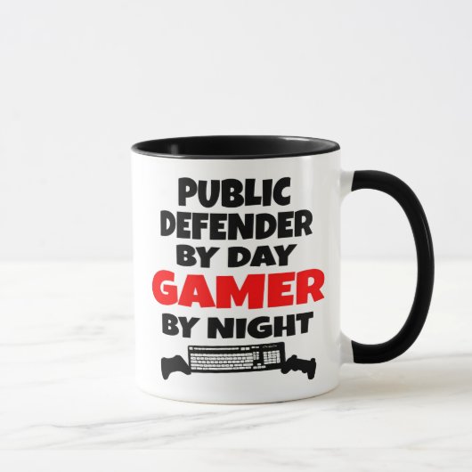 Public Defenderが遊のビデオゲームを愛 マグカップ (右)