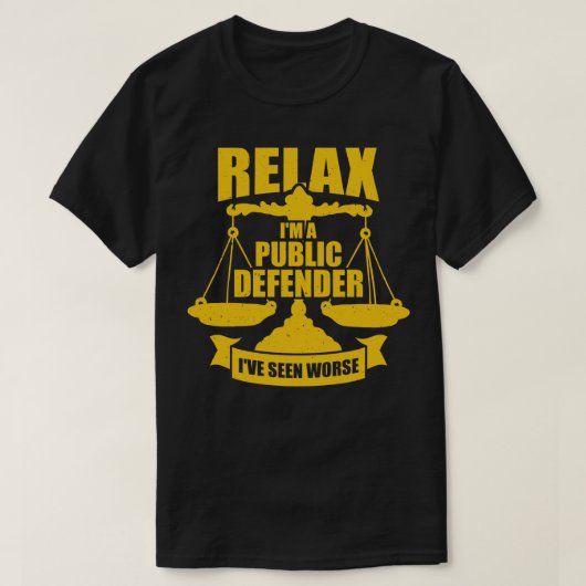 Public Defender弁護士ギフト Tシャツ (デザイン正面)