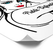 Public Defender Rosie The Riveter Pin Up ポスター (角)