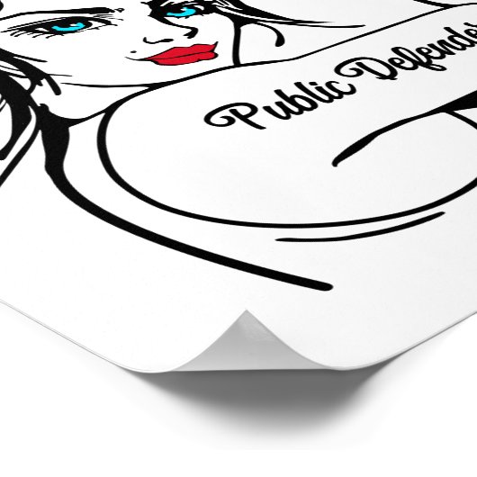 Public Defender Rosie The Riveter Pin Up ポスター (角)