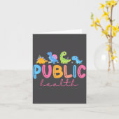 Public Health Nurse Dinosaurs Nursing Design For M カード (黄色い花)