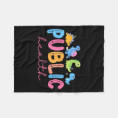 Public Health Nurse Dinosaurs Nursing Design For M フリースブランケット (正面(横))