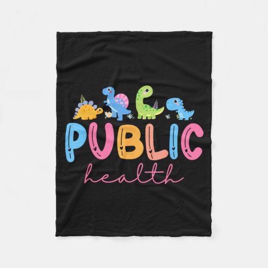Public Health Nurse Dinosaurs Nursing Design For M フリースブランケット (正面)