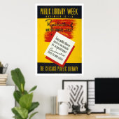 Public Library Chicago 1940 WPA ポスター (ホームオフィス)