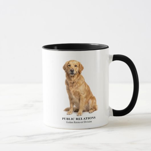 Public Relations Golden Retriever マグカップ (右)