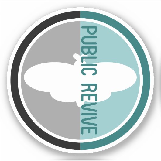 Public Revive Logoビニールシール シール (正面)