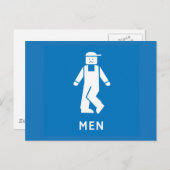 Public Toilet Men, Sign, California, Us ポストカード (正面/裏面)