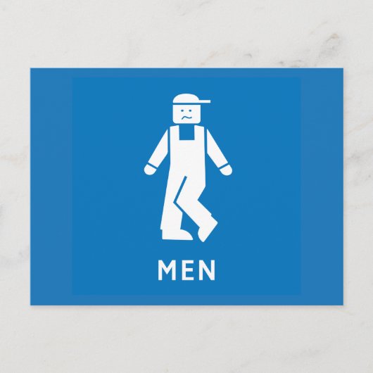 Public Toilet Men, Sign, California, Us ポストカード (正面)