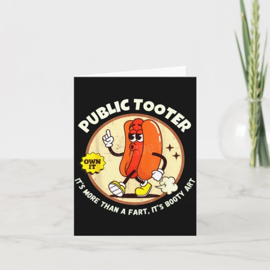 Public Tooter Inappropriate 90s Retro Fart T Funny カード (正面)