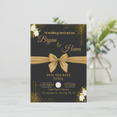 Public Wedding Invitation – Elegant Minimal Design 招待状 (スタンド正面)