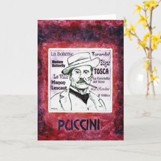 PUCCINIの挨拶状 カード (黄色い花)