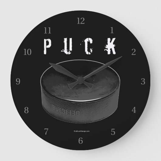 PUCK （ホッケー） ラージ壁時計 (正面)