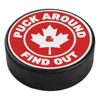 Puck Around & Find Out カナダのサクラの葉 アイスホッケーパック