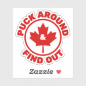 Puck Around & Find Out カナダのサトウカエデの葉 シール (シート)