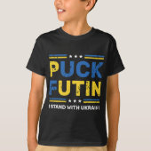 Puck Futin I Stand With Ukraine Flag Support Tシャツ (正面)