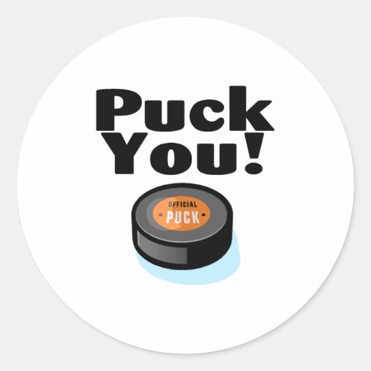 Puck You （ホッケー） ラウンドシール (正面)