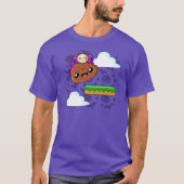 Pudding & Cute Skull Accessory - Happy Jump Tシャツ (正面)