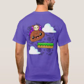 Pudding & Cute Skull with Back Print - Happy Jump Tシャツ (裏面)