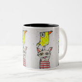 Puddy Cat & Canary 11 oz Mug ツートーンマグカップ (正面右)
