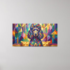 Pudel Diva Hundesalon Pop Art Portrait キャンバスプリント