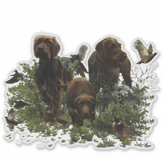 Pudelpointerステッカー シール (正面)