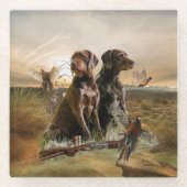 Pudelpointer ガラスコースター (正面)