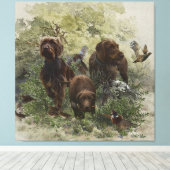 Pudelpointer キャンバスプリント (インサイチュ (ウッドフロア))