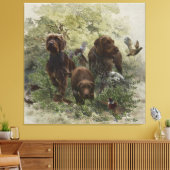 Pudelpointer キャンバスプリント (インサイチュ (リビング))