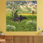 Pudelpointer キャンバスプリント (インサイチュ (リビング))