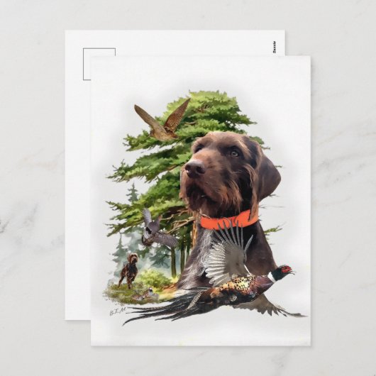 Pudelpointer シーズンポストカード (正面/裏面)