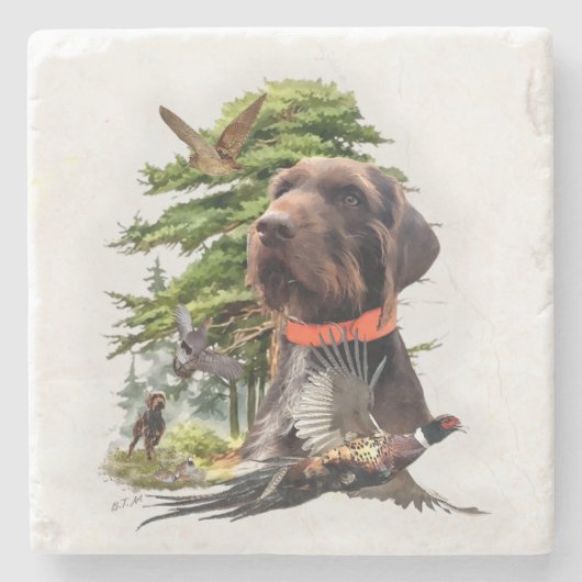 Pudelpointer ストーンコースター (正面)