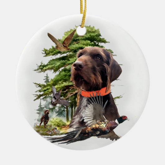 Pudelpointer セラミックオーナメント (正面)