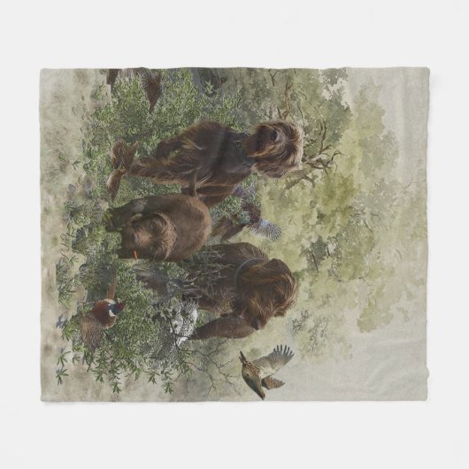 Pudelpointer フリースブランケット (正面(横))