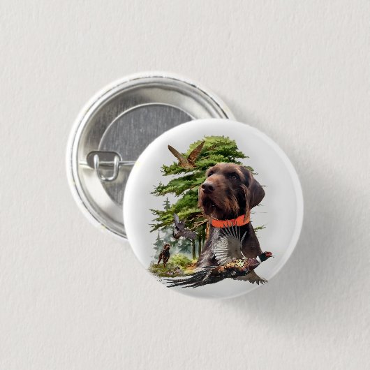 Pudelpointer 缶バッジ (正面&裏面)