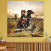 Pudelpointers、狩りキジ キャンバスプリント (インサイチュ (リビング))