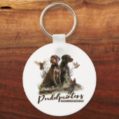 Pudelpointers、狩りキジ キーホルダー (正面)