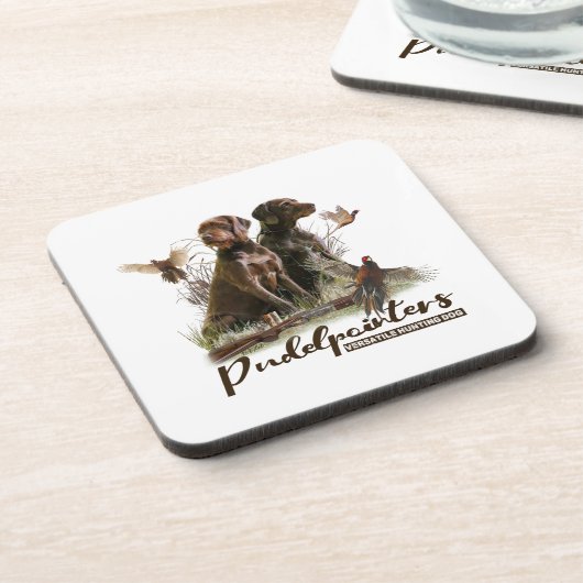 Pudelpointers、狩りキジ コースター (左側)