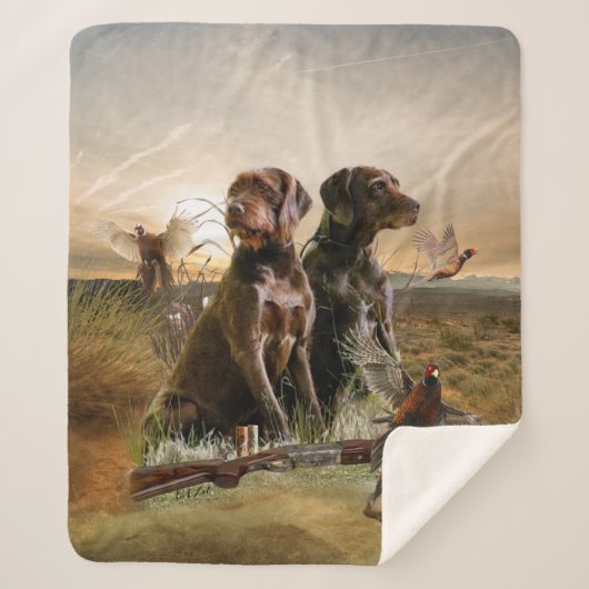 Pudelpointers、狩りキジ シェルパブランケット (正面)