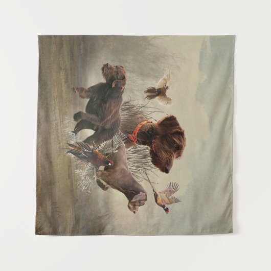 Pudelpointers、狩りキジ タペストリー (正面(横))