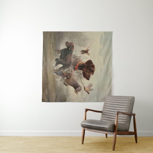 Pudelpointers、狩りキジ タペストリー (インサイチュ(横))